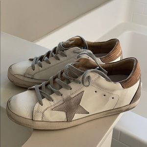Golden Goose Super Star Sneaker Lizard Print heel
